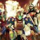 Destiny Guardians dressed up as Gundam mechs pose for Festival of the Lost.